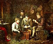 k. e. jansson alandska sjoman spelande kort i en kajuta china oil painting artist